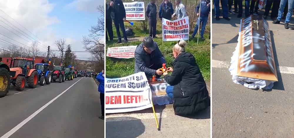 VIDEO Fermierii Vasluieni Cu Tractoarele La Protestul Din Vama